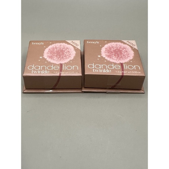 Benefit Dandelion Twinkle Soft Nude-Pink Highlighter ~ MINI ~ NIB Set Of2 - Picture 1 of 2